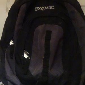 Jansport backpack; gray and black; great shape, all zippers work